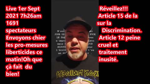 Live #tiktok1er Sept 2021,envoyons chier les pro-mesures liberticides ! #FrankDubé #Truthteller