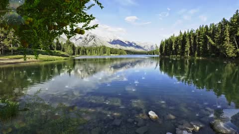 The lake reflected