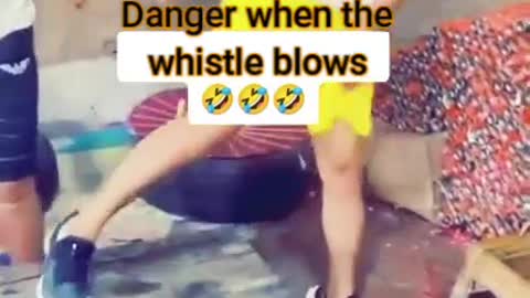 Danger when the whistle blows 😅EXTREM FUNNY CHAINA BOYS