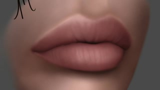 Painting lips in procreate