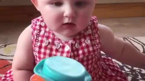 Funny laughing baby scared by gift toy | baby laughing | #shorts | YouTube Shorts