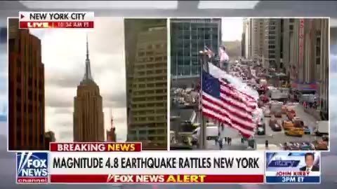 New York experiences tremor of 4.8 on the Richter scale.