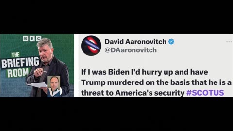 BBC presenter David Aaronovitch sparks outrage calling on Twitter-X for Trump to be m.....d!