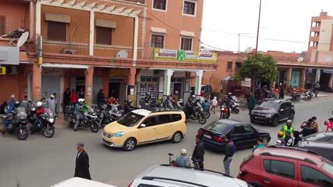 Motorcycle race in Morocco