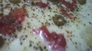 Fazendo um tour filmando a pizza, com queijo, tomate, orégano e azeitonas! [Nature & Animals]
