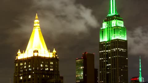 Empire state building at night