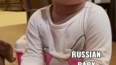 Cute Russian Baby's talent of world old culture.