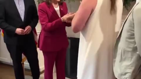 Kamala Harris shaking tranny hands