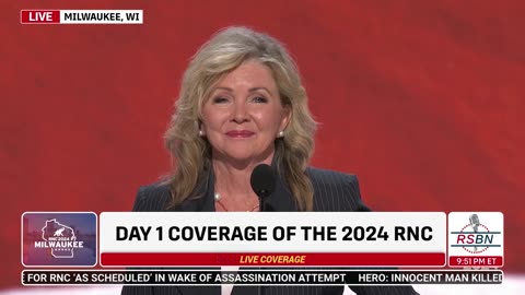 WATCH: Sen. Marsha Blackburn Speaks at 2024 RNC in Milwaukee, WI - 7/15/2024