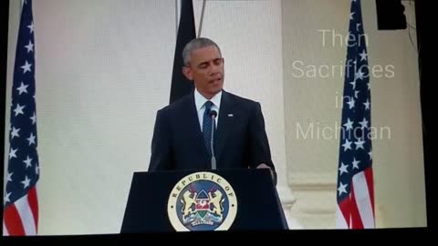 Obama speech July 25, 2015 Sacrifice in Michigan By Leeland Jones