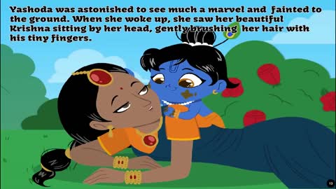 Naughty Krishna and the Universe| Animated kids story | Little Krishna adventures