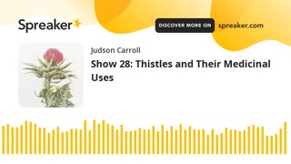 Show 28: Thistles and Their Medicinal Uses (part 2 of 3)