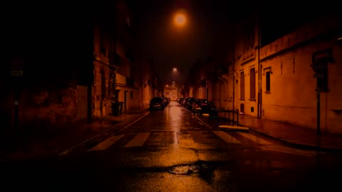 Walking in the Very Heavy Rain | Walk at Night | Bordeaux France| ASMR Rain sounds for sleeping