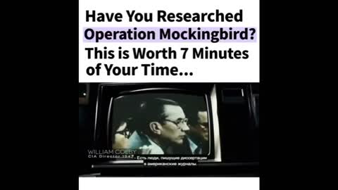 OPERATION MOCKINGBIRD IS IS A LARGE-SCALE PROGRAM OF THE UNITED STATES CIA,STILL IN EFFECT