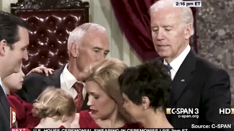 Pervert Joey Biden Squeezes, Grabs, Rubs & Sniffs