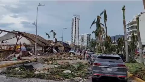 Downtown Acapulco Mexico in shambles after Hurricane Otis