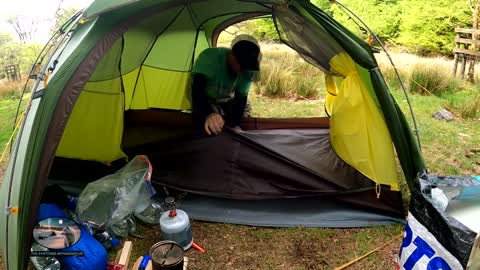 Riverside wildcamp breaking down camp leave no trace