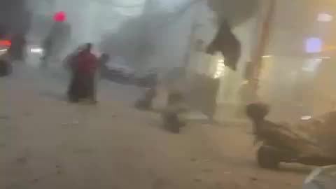 More footage from the scene in the Dahieh suburb of Beirut, following an