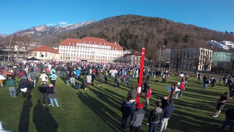 Protest Chur Switzerland 2021-03-06 Quaderwiese part 3 (uncut footage)