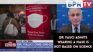 Dr. Fauci admits his wearing masks indoors despite being vaccinated is NOT based on science