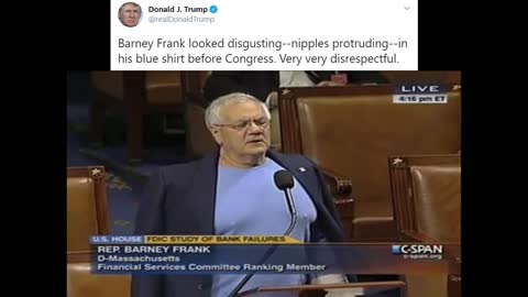 Infamous Trump Tweet About Barney Frank's "Very Disrespectful" & "Disgusting" Attire