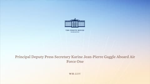 11-1-21 Principal Deputy Press Secretary Karine Jean-Pierre Gaggle Aboard Air Force One