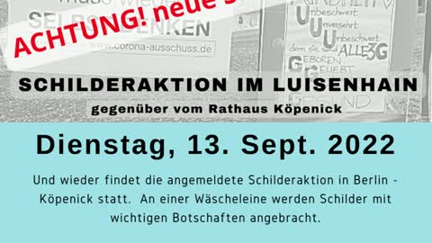 Schilderdemo in Köpenick am 13.09.