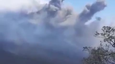 Violent eruption of the Pacaya Volcano in Guatemala.