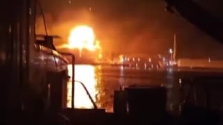 Powerful explosion in Reni port, Odessa region tonight