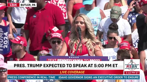 WATCH: Sarah Phillips Speaks at Trump Rally in Butler, Pennsylvania - 7/13/24