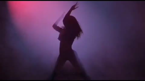 Girl dancing with smoke