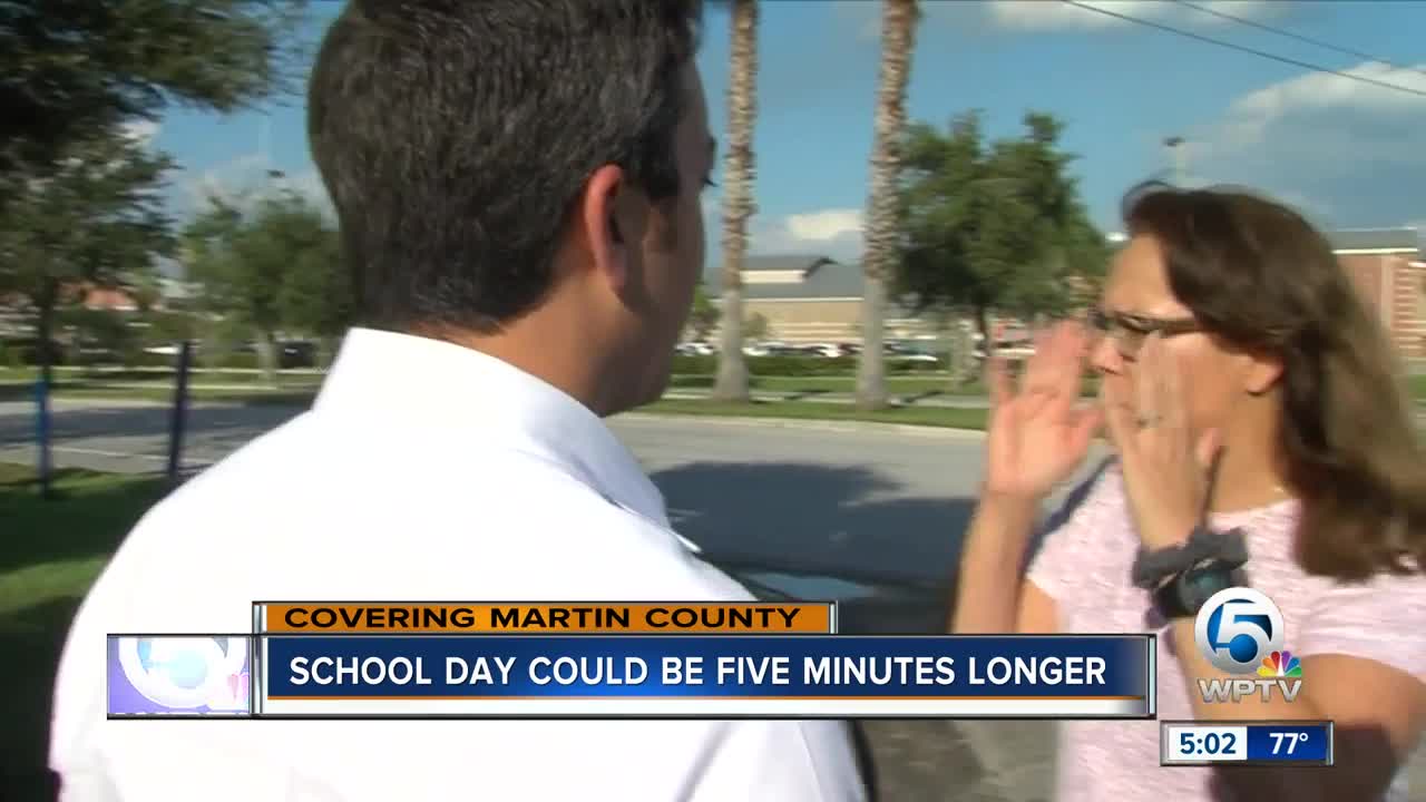 Martin County may extend school day by five minutes at high schools