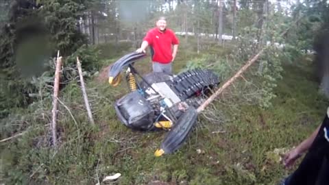 Snowmobile Ghost Rides a Lake To Destruction