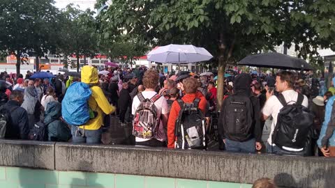 Massive Lockdown Protests in Berlin 8-1-21 Despite Ban on Lockdown Protests