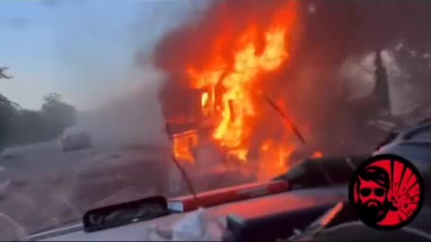 Popasna - Burning Russian Truck