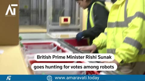 Rishi Sunak Chases Votes Among Whirling Robots at Retail Center | Amaravati Today