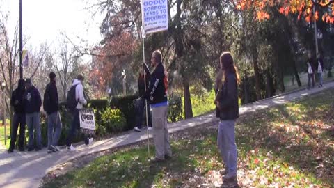 College Campus Open Air Preaching - University of Kentucky - Street Preacher Kerrigan Skelly