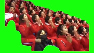 North Korean Cheerleaders | Green Screen