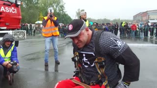 Tatra World Record Pull from Man in Wheelchair