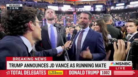 Donald Trump Jr. Snaps at MSNBC