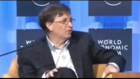 Archival video of Bill Gates and Klaus Schwab discussing global population decline at the WEF: