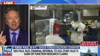 Senator Rand Paul files, criminal referral to DOJ over Fauci’s gain of function research claims