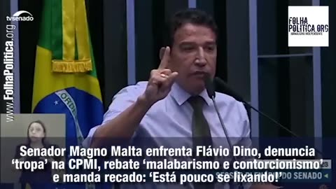 Senador Magno Malta enfrenta Flávio Dino, denuncia ‘tropa’ na CPMI, rebate ‘malabarismo e...