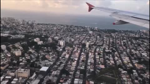 Landing at Luis Munoz marin airport at San Juan, Puerto Rico