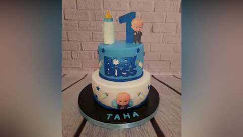 2 kg Boss Baby Theme Cake With Fondant Work/All Tips and Tricks Related To 2 Tier Cake And Fondant