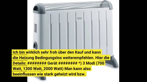 De'Longhi Konvektor HCM2030 - Heizgerät mit 3 Heizstufen für Räume bis 60 m³, Sicherheitsthermostat