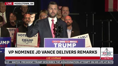 FULL SPEECH: Vice Presidential Nominee JD Vance Holds a Hometown Rally in Ohio - 7/22/24