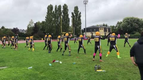 American football put on a show in the rain