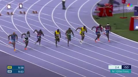 Noah lyles wins 100m in a photo finish you have to see to believe paris olympics nbc sports