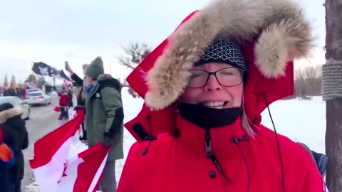 Canadian truckers protest COVID 19 vaccine mandate#omicron#rumble#billgates#dog#ottawa